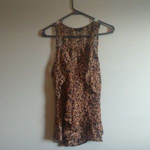 Cheetah tank blouse